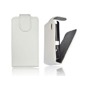 CUSTODIA VERTICALE FLIP PELLE NOKIA 500 COLORE BIANCO