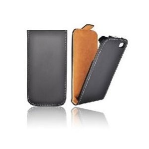 CUSTODIA SLIM VERTICALE FLIP PELLE SAMSUNG I9000 GALAXY S, I9001 Galaxy S Plus COLORE NERO