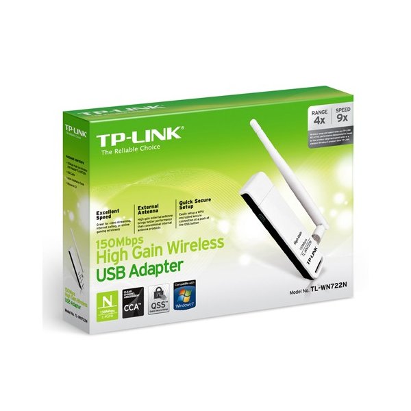 CHIAVETTA USB WIRELESS 150 Mbps CON ANTENNA COLORE BIANCO TL-WN722N TP-LINK