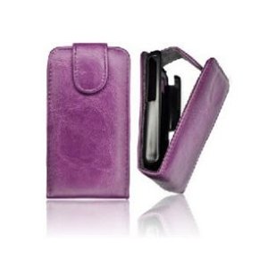 CUSTODIA VERTICALE FLIP PELLE SAMSUNG S5570 Galaxy Next COLORE VIOLA