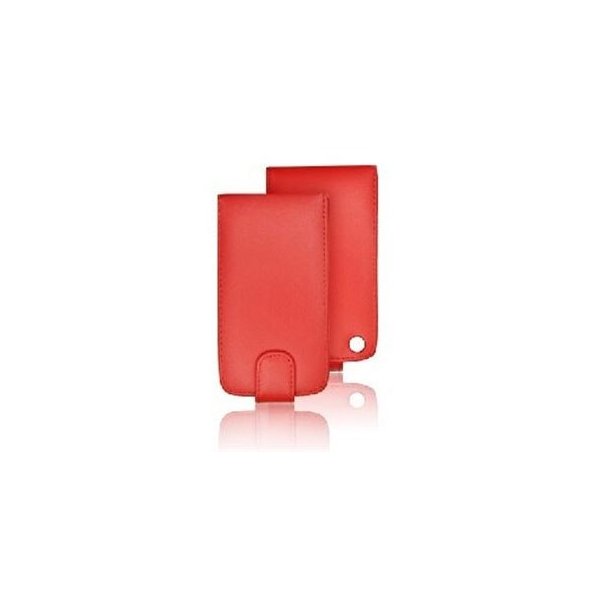 CUSTODIA VERTICALE FLIP PELLE SAMSUNG S5830 Galaxy Ace COLORE ROSSO