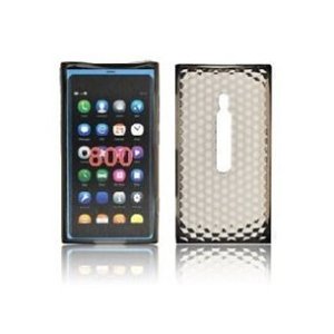 CUSTODIA GEL TPU SILICONE SEMI-RIGIDA per NOKIA LUMIA 800 COLORE NERO