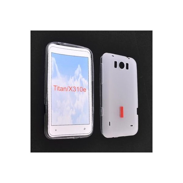 CUSTODIA GEL TPU SILICONE SEMI-RIGIDA per HTC TITAN X310E COLORE BIANCO