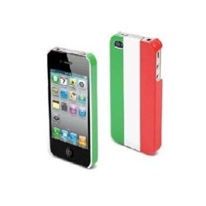 CUSTODIA per APPLE IPHONE 4, IPHONE 4S - BACK RIGIDA FANTASIA BANDIERA ITALIA