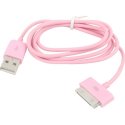 CAVO USB 30 PIN PER DISPOSITIVI APPLE - CARICA E SINCRONIZZAZIONE COLORE ROSA