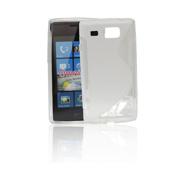 CUSTODIA GEL TPU SILICONE DOUBLE per SAMSUNG I8350 OMNIA W COLORE BIANCO