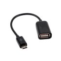 ADATTATORE MICRO USB MASCHIO e FEMMINA USB OTG COLORE NERO