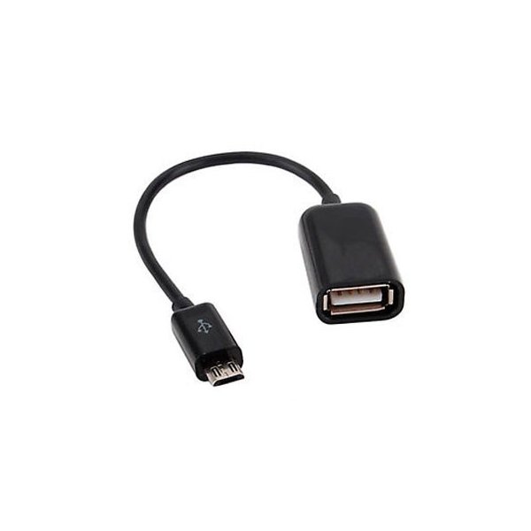 ADATTATORE MICRO USB MASCHIO e FEMMINA USB OTG COLORE NERO