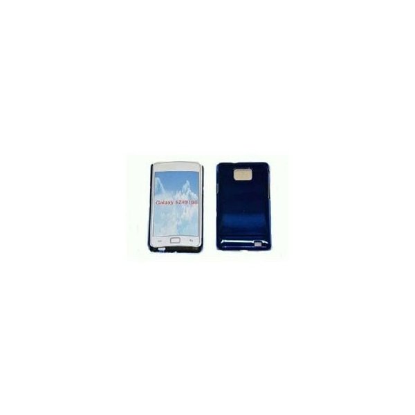 CUSTODIA RIGIDA CROMATA per SAMSUNG I9100 GALAXY S II, I9105 GALAXY S II PLUS COLORE BLU