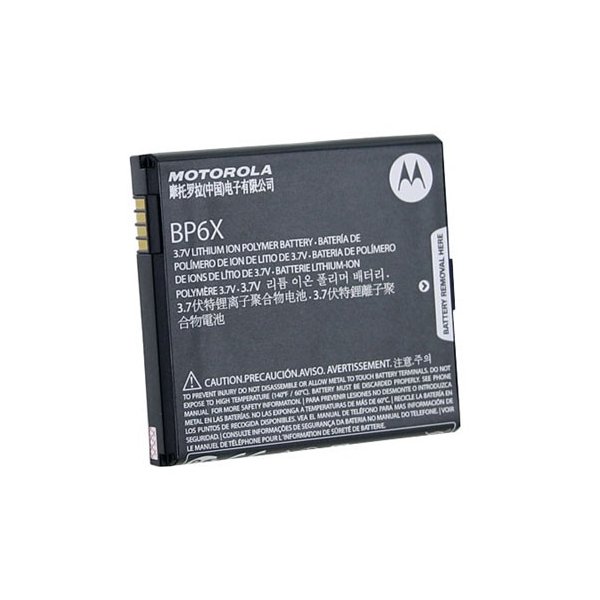 BATTERIA ORIGINALE MOTOROLA BP6X per A853 MILESTONE, MB200 DEXT 1390mAh LI-ION BULK SEGUE COMPATIBILITA'..