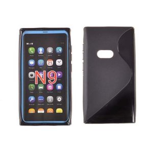 CUSTODIA GEL TPU SILICONE DOUBLE per NOKIA N9 COLORE NERO