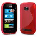 CUSTODIA GEL TPU SILICONE DOUBLE per NOKIA LUMIA 710 COLORE ROSSO