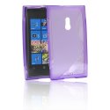 CUSTODIA GEL TPU SILICONE DOUBLE per NOKIA LUMIA 800 COLORE VIOLA