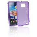 CUSTODIA GEL TPU SILICONE DOUBLE per SAMSUNG I9100 Galaxy S II, I9105 Galaxy S II Plus COLORE VIOLA