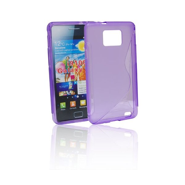 CUSTODIA GEL TPU SILICONE DOUBLE per SAMSUNG I9100 Galaxy S II, I9105 Galaxy S II Plus COLORE VIOLA