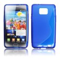 CUSTODIA GEL TPU SILICONE DOUBLE per SAMSUNG I9100 Galaxy S II, I9105 Galaxy S II Plus COLORE BLU