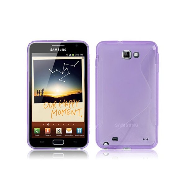 CUSTODIA GEL TPU SILICONE DOUBLE per SAMSUNG N7000 NOTE, I9220 COLORE VIOLA