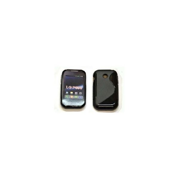 CUSTODIA GEL TPU SILICONE DOUBLE per LG P698 COLORE NERO