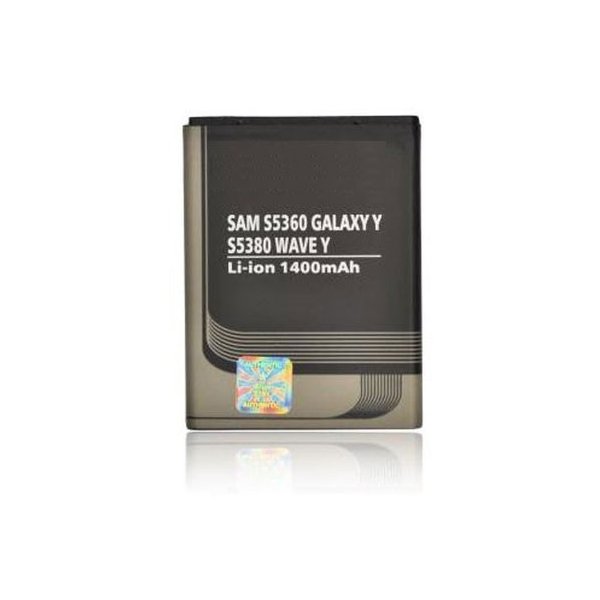 BATTERIA per SAMSUNG S5369 GALAXY Y, S5380 WAVE Y, S5300 GALAXY POCKET 1400 mAh Li-ion SEGUE COMPATIBILITA'..