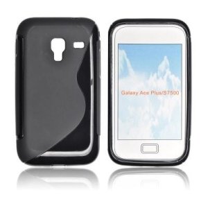 CUSTODIA GEL TPU SILICONE DOUBLE per SAMSUNG S7500 Galaxy Ace Plus COLORE NERO