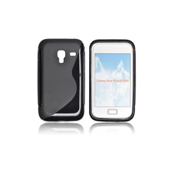 CUSTODIA GEL TPU SILICONE DOUBLE per SAMSUNG S7500 Galaxy Ace Plus COLORE NERO