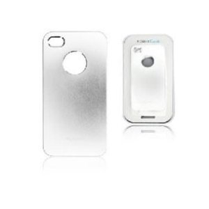 CUSTODIA per APPLE IPHONE 4, IPHONE 4S - BACK RIGIDA METAL COLORE SILVER