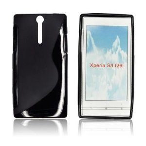 CUSTODIA GEL TPU SILICONE DOUBLE per SONY XPERIA S LT26i COLORE NERO