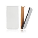 CUSTODIA VERTICALE SLIM FLIP PELLE per APPLE IPHONE 4, 4s COLORE BIANCO