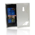 CUSTODIA GEL TPU SILICONE DOUBLE per NOKIA LUMIA 800 COLORE BIANCO