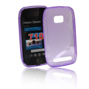 CUSTODIA GEL TPU SILICONE DOUBLE per NOKIA LUMIA 710 COLORE VIOLA