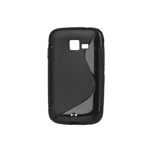 CUSTODIA GEL TPU SILICONE DOUBLE per SAMSUNG B5510 GALAXY Y PRO COLORE NERO