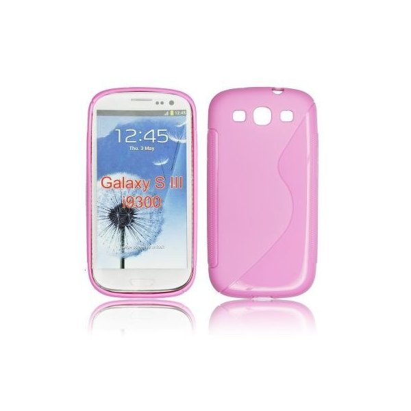 CUSTODIA GEL TPU SILICONE DOUBLE per SAMSUNG i9300 Galaxy S3, I9300i Galaxy S3 Neo COLORE ROSA