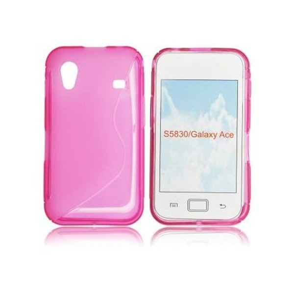 CUSTODIA GEL TPU SILICONE DOUBLE per SAMSUNG S5830 GALAXY ACE COLORE ROSA