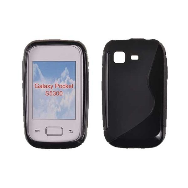 CUSTODIA GEL TPU SILICONE DOUBLE per SAMSUNG S5300 Galaxy Pocket, S5301 Galaxy Pocket Plus COLORE NERO