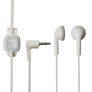 AURICOLARE STEREO con CONNETTORE JACK 2,5mm - TASTO DI CONTROLLO COLORE BIANCO ORIGINALE NOKIA WH-101 BULK