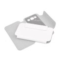 CUSTODIA BOOK SLIM GOMMATA per SAMSUNG I9300 GALAXY S3, I9300i GALAXY S3 NEO CON FISSAGGIO ADESIVO COLORE BIANCO