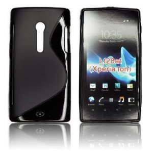 CUSTODIA GEL TPU SILICONE DOUBLE per SONY XPERIA ION LT28i COLORE NERO