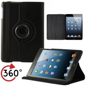 CUSTODIA BOOK SIMILPELLE GIREVOLE per APPLE IPAD2, IPAD3 COLORE NERO