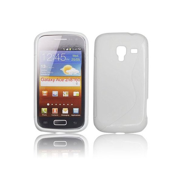 CUSTODIA GEL TPU SILICONE DOUBLE per SAMSUNG I8160 Galaxy Ace 2 COLORE BIANCO