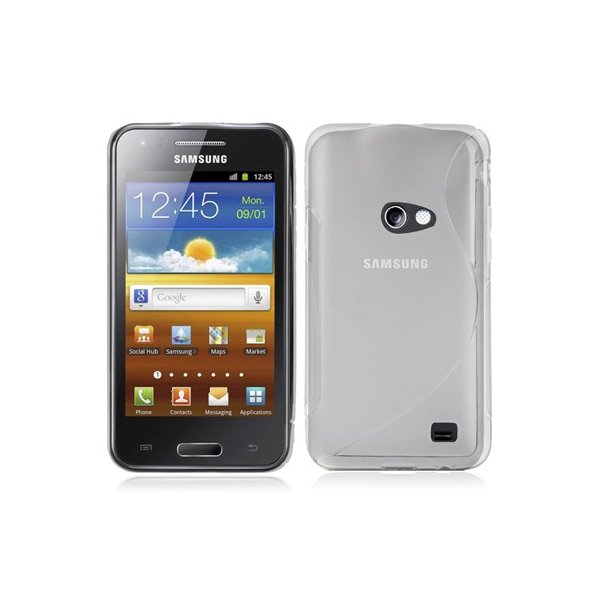 CUSTODIA GEL TPU SILICONE DOUBLE per SAMSUNG I8530 GALAXY BEAM COLORE BIANCO