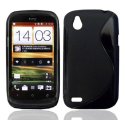 CUSTODIA GEL TPU SILICONE DOUBLE per HTC DESIRE V COLORE NERO