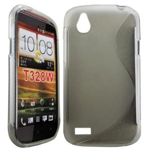 CUSTODIA GEL TPU SILICONE DOUBLE per HTC DESIRE V COLORE BIANCO