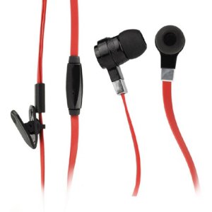 AURICOLARE STEREO SILICONE per MP3, MP4 JACK 3,5mm COLORE NERO ANTI-GROVIGLIO