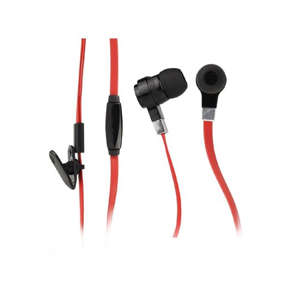 AURICOLARE STEREO SILICONE per MP3, MP4 JACK 3,5mm COLORE NERO ANTI-GROVIGLIO