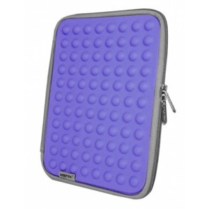 CUSTODIA UNIVERSALE IN TESSUTO IMBOTTITA CON ZIP per TABLET FINO A 10.1" POLLICI COLORE VIOLA APPROX