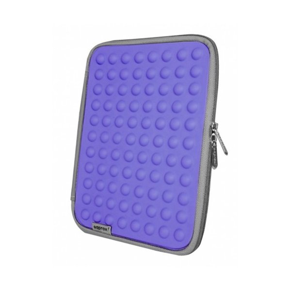 CUSTODIA UNIVERSALE IN TESSUTO IMBOTTITA CON ZIP per TABLET FINO A 10.1" POLLICI COLORE VIOLA APPROX