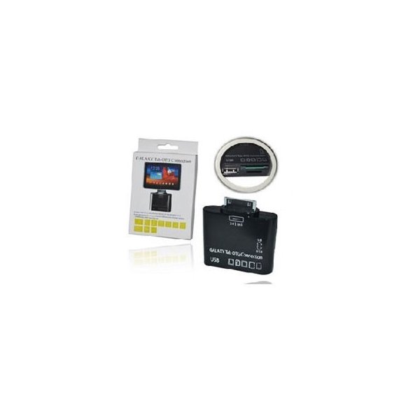 LETTORE DI MEMORIE + PORTA USB per SAMSUNG P1000 GALAXY TAB, P7100 GALAXY TAB 10.1 SEGUE COMPATIBLITA'..