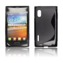 CUSTODIA GEL TPU SILICONE DOUBLE per LG E610 Optimus L5, E612 COLORE NERO