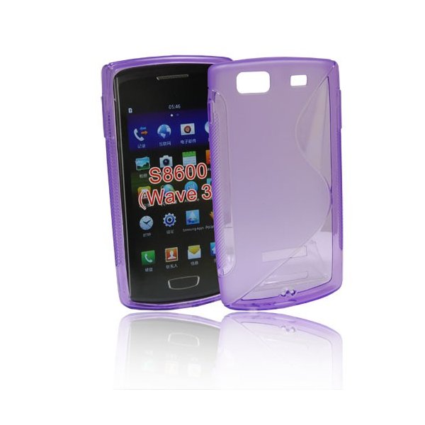 CUSTODIA GEL TPU SILICONE DOUBLE per SAMSUNG S8600 WAVE 3 COLORE VIOLA