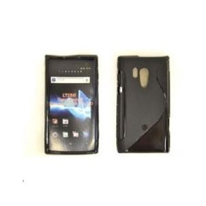 CUSTODIA GEL TPU SILICONE DOUBLE per SONY XPERIA ACRO S, LT26W COLORE NERO